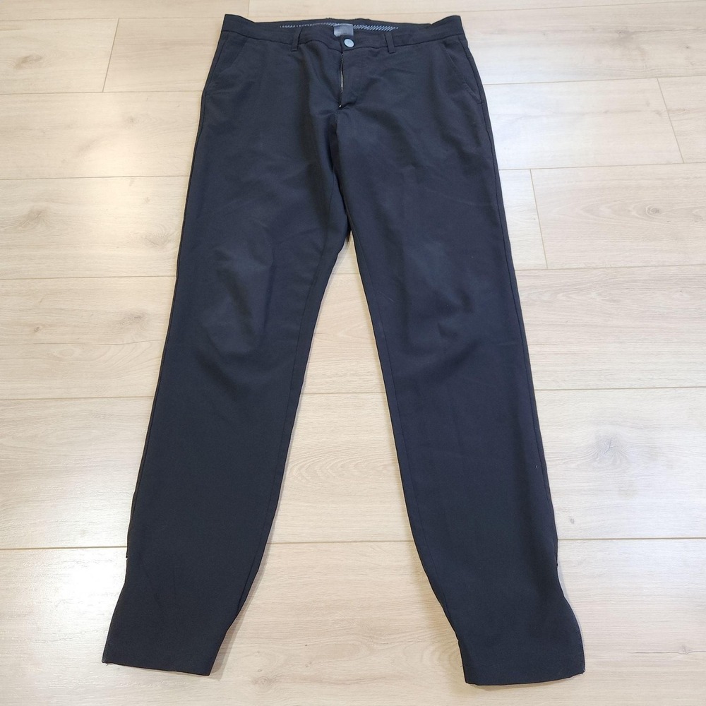 Primo Jogger Pants Mens 34 Ext Tall Black Stretch Zip Cuffed Casual Golf